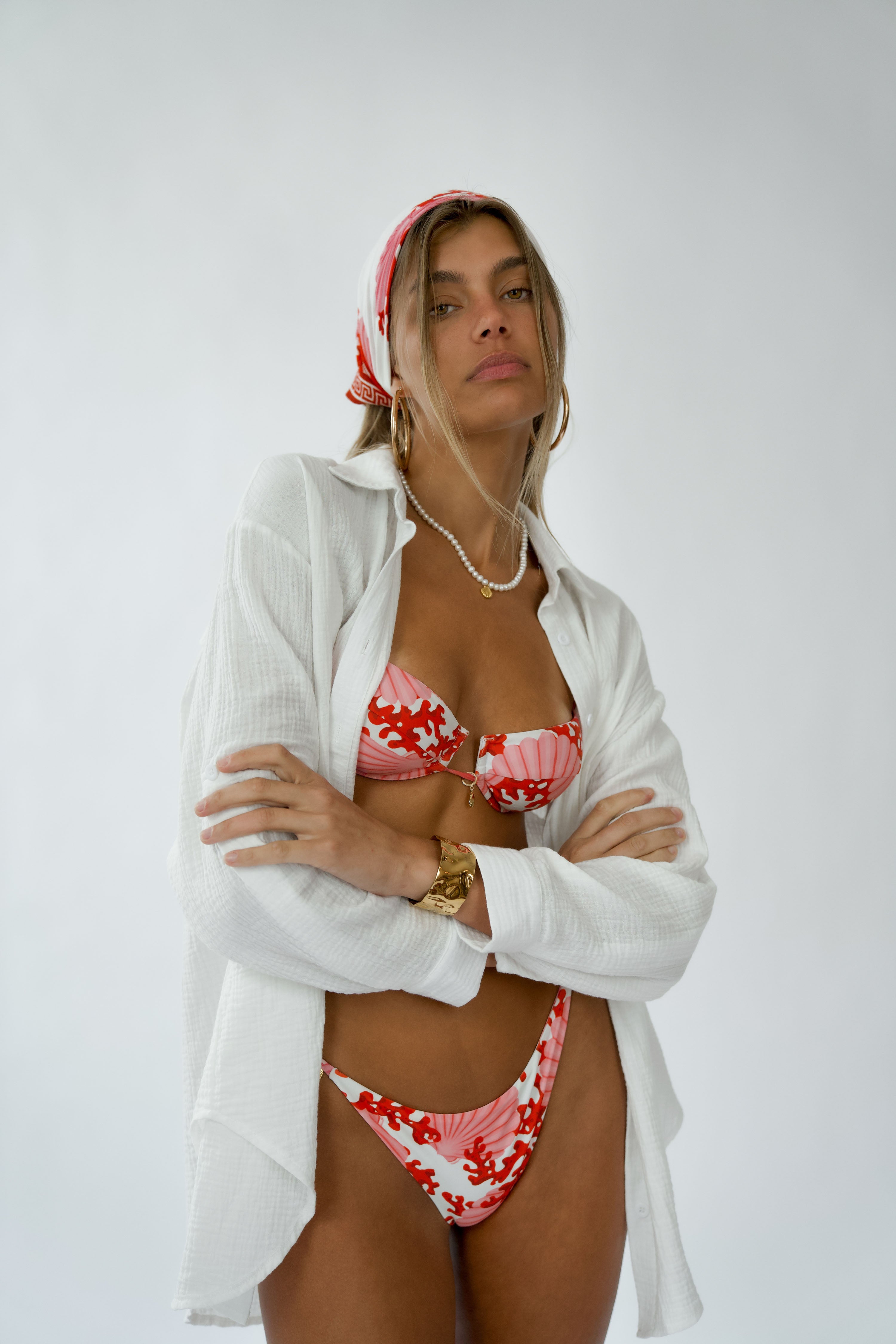 Tuscany Button Up- Ivory Cotton