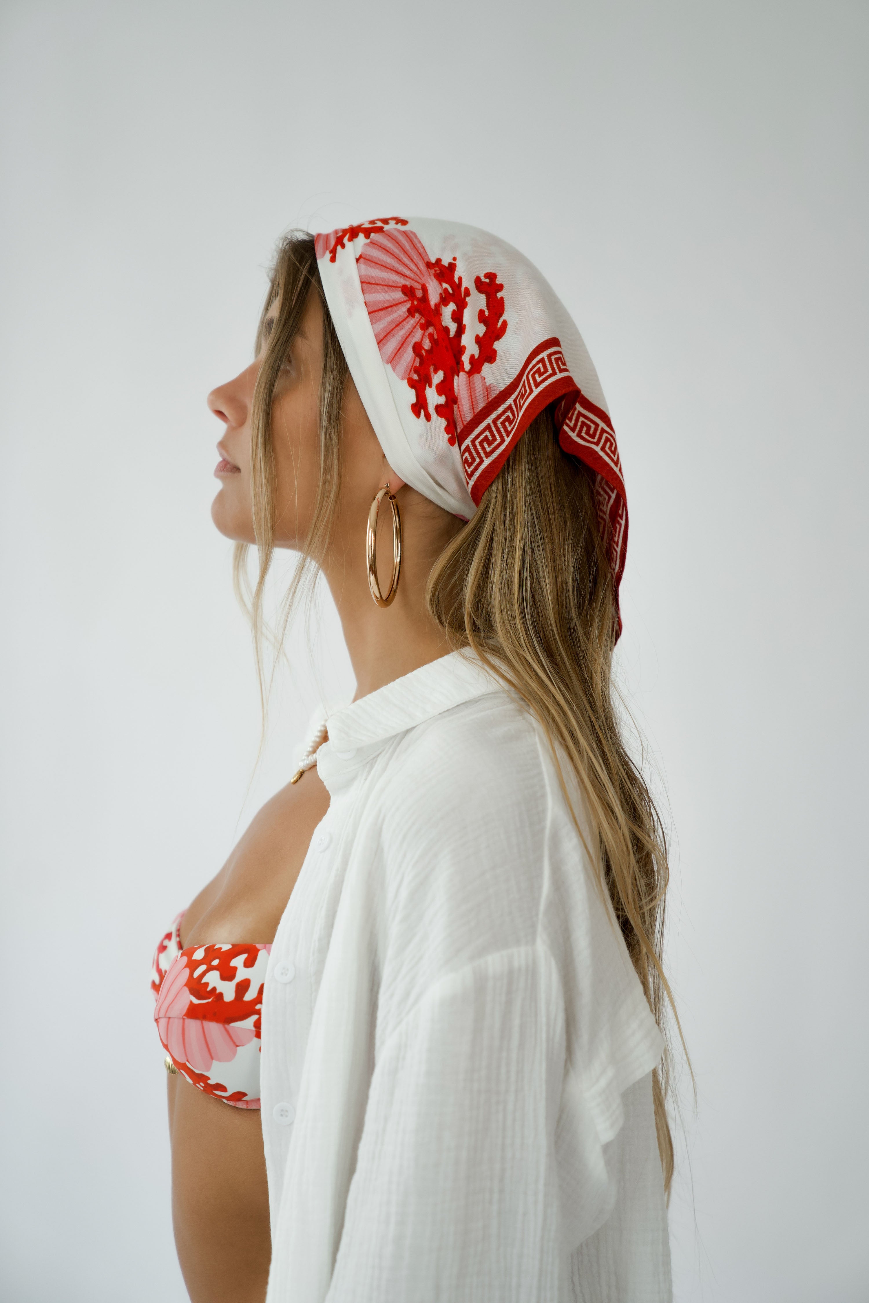Tuscany Button Up- Ivory Cotton