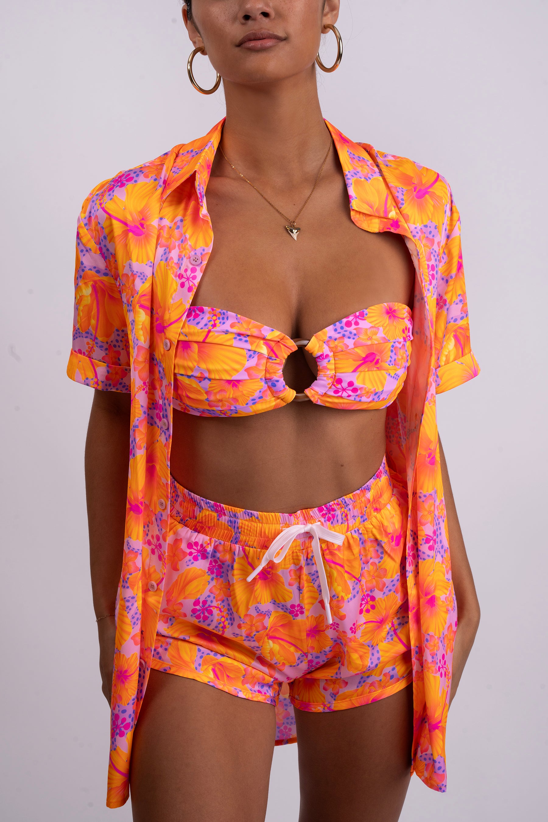 Hibiscus Button Up