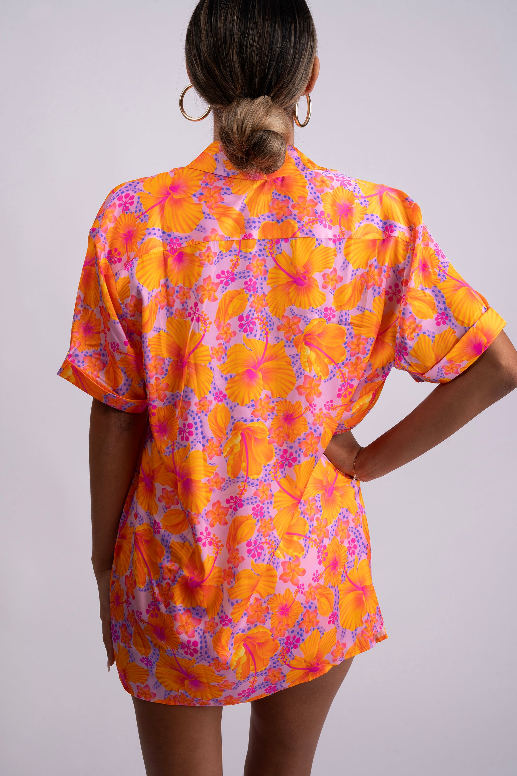 Hibiscus Button Up