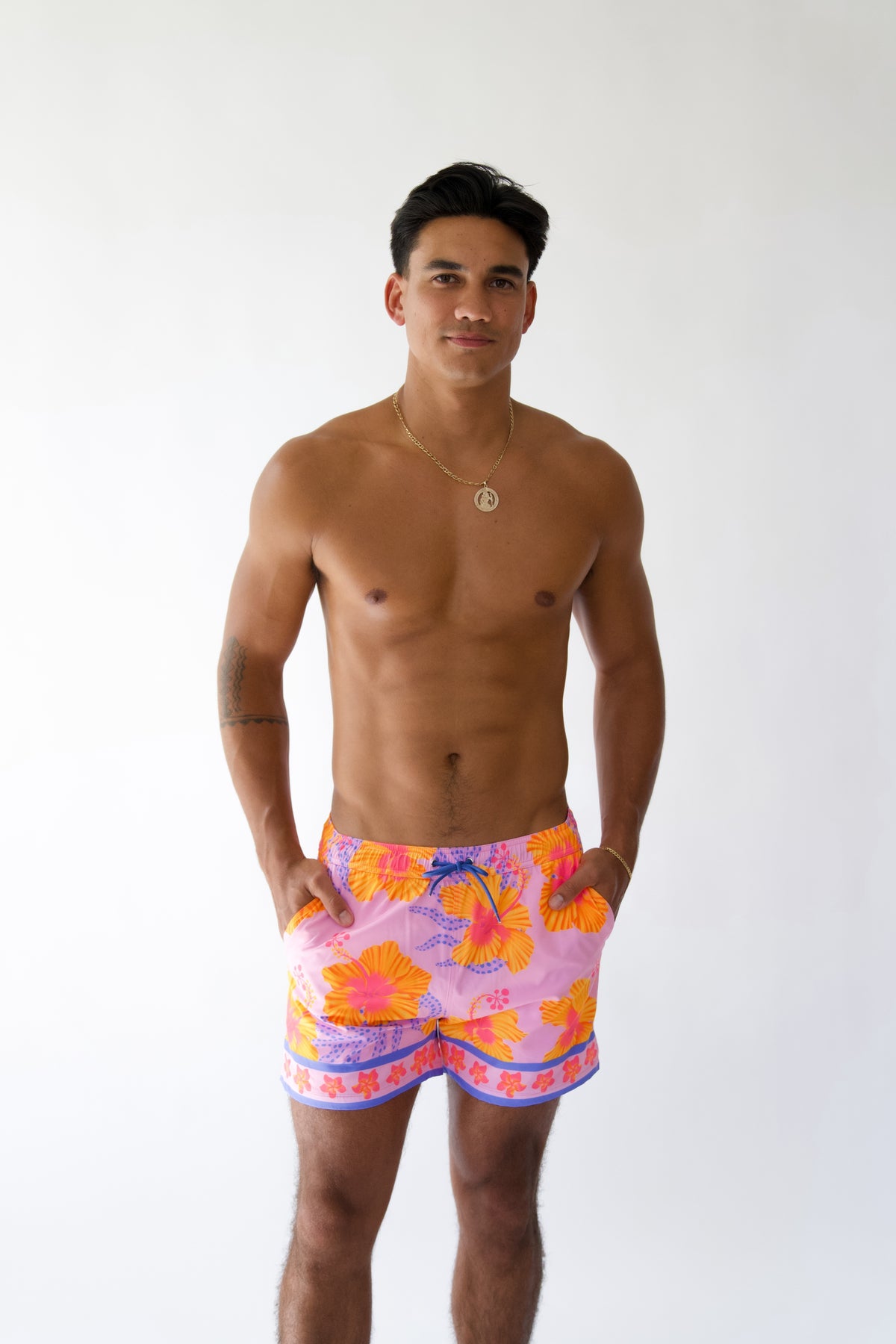 Hibiscus Men's Trunks